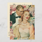 Vintage Wedding Portrait, Brautparty Party Einladung (Vorne/Hinten)