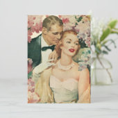 Vintage Wedding Portrait, Retro Bridge und Groom (Stehend Vorderseite)