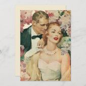 Vintage Wedding Portrait, Retro Bridge und Groom (Vorne/Hinten)