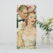 Vintage Wedding Portrait, Retro Bridge und Groom (Stehend Vorderseite)