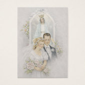 Vintage Wedding Prayer Card Mary Bride Groom (Vorderseite)