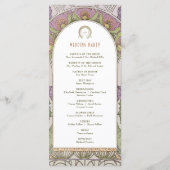 Vintage Wedding Programm Jugendstil von Mucha (Rückseite)