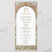 Vintage Wedding Programm Jugendstil von Mucha (Rückseite)