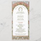 Vintage Wedding Programm Jugendstil von Mucha (Vorderseite)