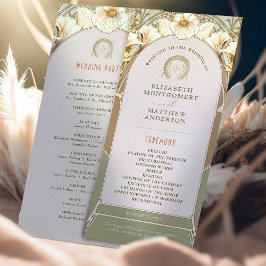 Vintage Wedding Programm Jugendstil von Mucha