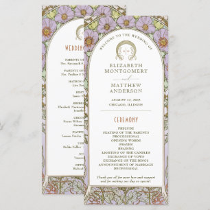 Vintage Wedding Programm Jugendstil von Mucha