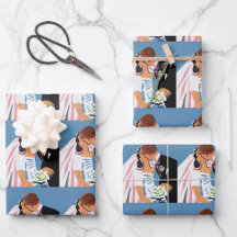 Vintage Wedding, Retro Bridge und Groom Kissing