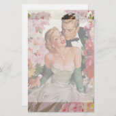 Vintage Wedding, Retro Bridge und Groom Newlyweds (Vorne/Hinten)