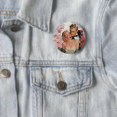 Vintage Wedding, Retro Bridge und Groom Newlyweds Button (Beispiel)
