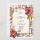 Vintage Wedding Retro Einladung (Vorderseite)