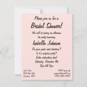 Vintage Wedding, Retro Newlyweds Brautparty Einladung (Rückseite)