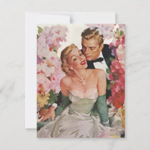 Vintage Wedding, Retro Newlyweds Brautparty Einladung