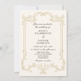 Vintage Wedding Retro Rosa Einladung