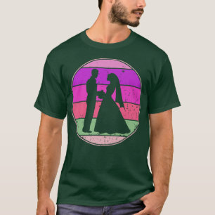 Vintage Wedding Retro Wedding Bride Groom Cuet Eve T-Shirt