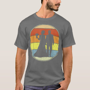 Vintage Wedding Retro Wedding Bride Groom Cuet Eve T-Shirt