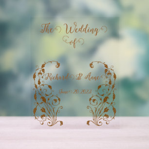 Vintage Wedding Romantic Steampunk Mairytale Acrylschild