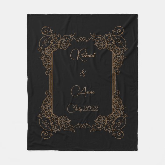 Vintage Wedding Romantic Steampunk Mairytale Fleecedecke (Vorderseite)