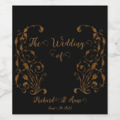 Vintage Wedding Romantic Steampunk Mairytale Weinetikett (Einzelnes Label)