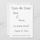 Vintage Wedding, Romantische Herzen Save the Date Einladung (Rückseite)