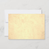  Vintage Wedding  RSVP Karte (Rückseite)