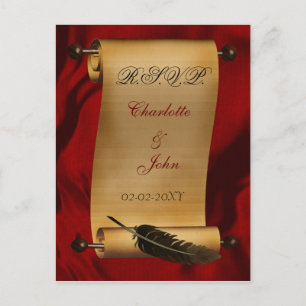 Vintage Wedding Rsvp Karte