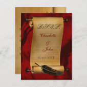 Vintage Wedding Rsvp Karte (Vorne/Hinten)