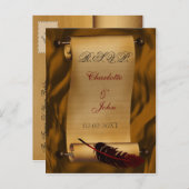 Vintage Wedding Rsvp Karte (Vorne/Hinten)