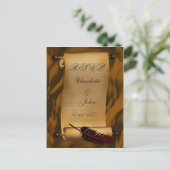 Vintage Wedding Rsvp Karte (Stehend Vorderseite)