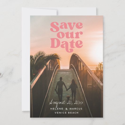Vintage Wedding Save the Date (Vorderseite)