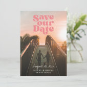 Vintage Wedding Save the Date (Stehend Vorderseite)