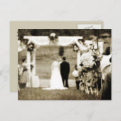 Vintage Wedding Save the Date Ankündigungspostkarte (Vorne/Hinten)