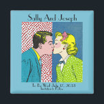 Vintage Wedding Save the Date, Pop Art 50er Magnet<br><div class="desc">In Retro? Bezahlen Sie sich nicht für schlichte Moderne,  um die Daten zu sparen!</div>