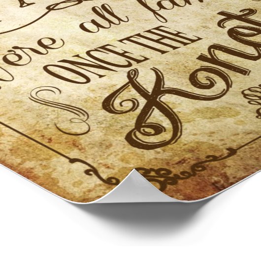 Vintage Wedding Sign Poster (Ecke)