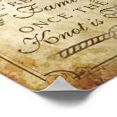 Vintage Wedding Sign Poster (Ecke)