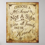 Vintage Wedding Sign Poster (Vorne)