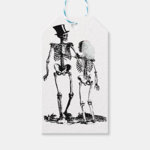 Vintage Wedding Skeleton Couple Geschenkanhänger