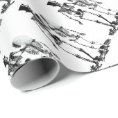 Vintage Wedding Skeleton Couple Geschenkpapier (Rolleneckpunkt)