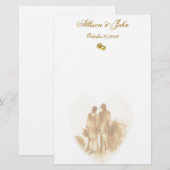 Vintage Wedding Stationery Briefpapier (Vorne/Hinten)