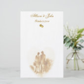Vintage Wedding Stationery Briefpapier (Stehend Vorderseite)