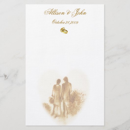 Vintage Wedding Stationery Briefpapier (Vorderseite)
