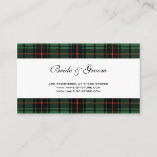 Vintage Wedding, Tartan Davidson Modernes Muster Begleitkarte