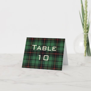 Vintage Wedding, Tartan Davidson Modernes Muster Dankeskarte