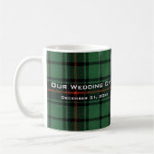 Vintage Wedding, Tartan Davidson Modernes Muster Kaffeetasse (Links)
