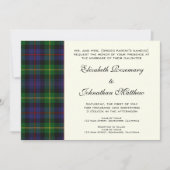 Vintage Wedding, Tartan Farquharson Pattern Einladung (Vorderseite)