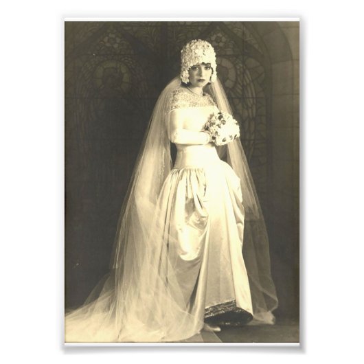 Vintage Wedding The Bride Foto Print (Vorne)