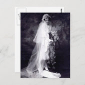 Vintage Wedding the Bride Postkarte (Vorne/Hinten)