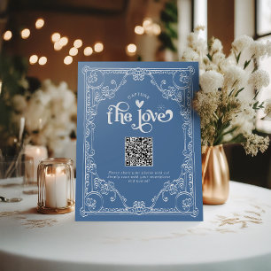 Vintage Wedding the Liebe Foto Share QR Code Sockelschild