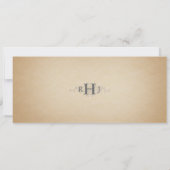 Vintage Wedding Ticket Einladung (Rückseite)