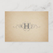 Vintage Wedding Ticket Fahrtrichtung 2.0 Begleitkarte (Rückseite)