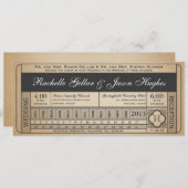Vintage Wedding Ticket III Punchout (Vorne/Hinten)